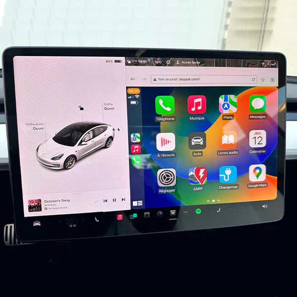 Module CarPlay & Android Auto pour Tesla modèle 3 modèle X Y modèle S connexion automatique Assistant vocal Siri Spotify Waze 5G BT