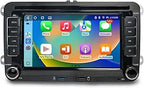Vue de face de l’autoradio avec écran CarPlay et boutons latéraux