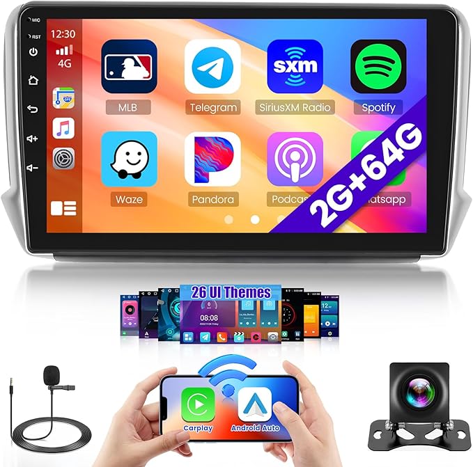 Autoradio Android CarPlay & Android Auto Peugeot 208 / 2008 (2012-2019) – Écran 9" GPS, WiFi, DSP | YZ Detailing
