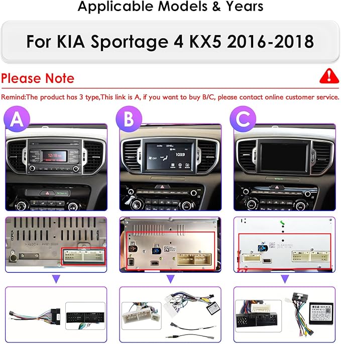 Autoradio KIA Sportage 4 QL Android Auto navigation GPS écran partagé
