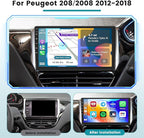 Illustration avant et après installation d’un écran sur Peugeot 208 ou 2008