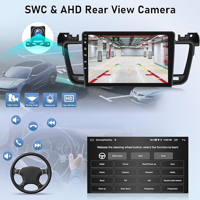 Autoradio Android CarPlay & Android Auto Peugeot 508 (2011-2018) – Écran 9" GPS, WiFi, DSP | YZ Detailing