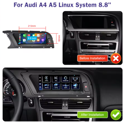 Interface CarPlay Audi A4 B8 MMI 2G 3G Airplay Miracast