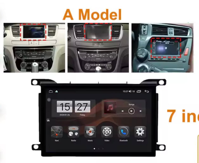 Écran Autoradio CarPlay Peugeot 508 (2009–2016) – Android Auto 7″ style origine