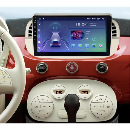 Autoradio Android CarPlay & Android Auto Fiat 500 (2007-2015) – Écran 9" GPS, WiFi, FM/RDS | YZ Detailing
